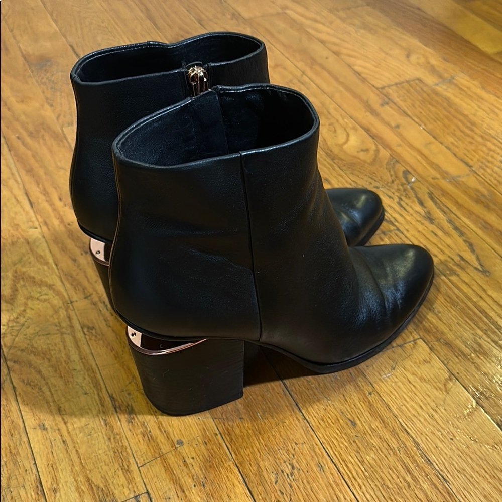 Alexander Wang Kori Black & Rose Gold Ankle Boots 41